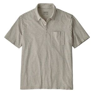 Patagonia Mens Organic Cotton Lightweight Polo Shirt Size L Short Sleeve Stripe